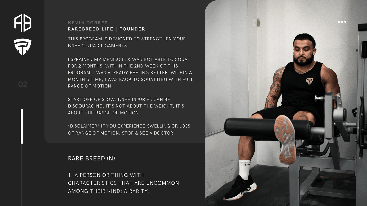 6 Wk Knee Rehab Program - RareBreed Life